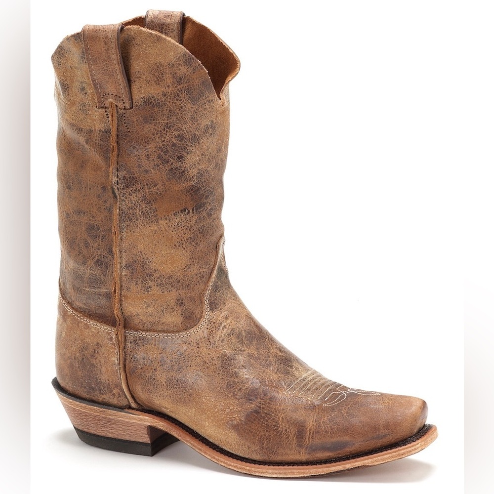 Justin Boots Distressed Tan Cowboy Boots